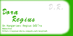 dora regius business card